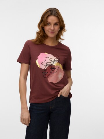 VERO MODA Μπλουζάκι 'VMDIFACEY' σε κόκκινο: μπροστά