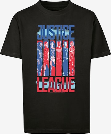 T-Shirt 'Justice League Movie Team Flag' F4NT4STIC en noir : devant