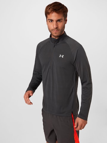 UNDER ARMOUR Λειτουργικό μπλουζάκι 'Streaker' σε γκρι: μπροστά