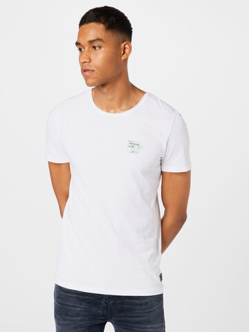 TOM TAILOR DENIM T-Shirt in Weiß: Vorderseite