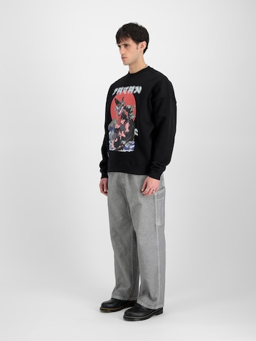 ALPHA INDUSTRIES Sweatshirt 'Japan Warrior' i svart