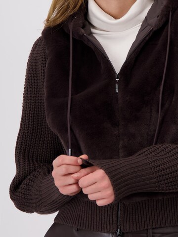 monari Gebreid vest in Bruin