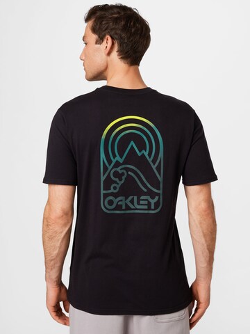 OAKLEY Performance shirt 'Mountain Sun' in Black: front