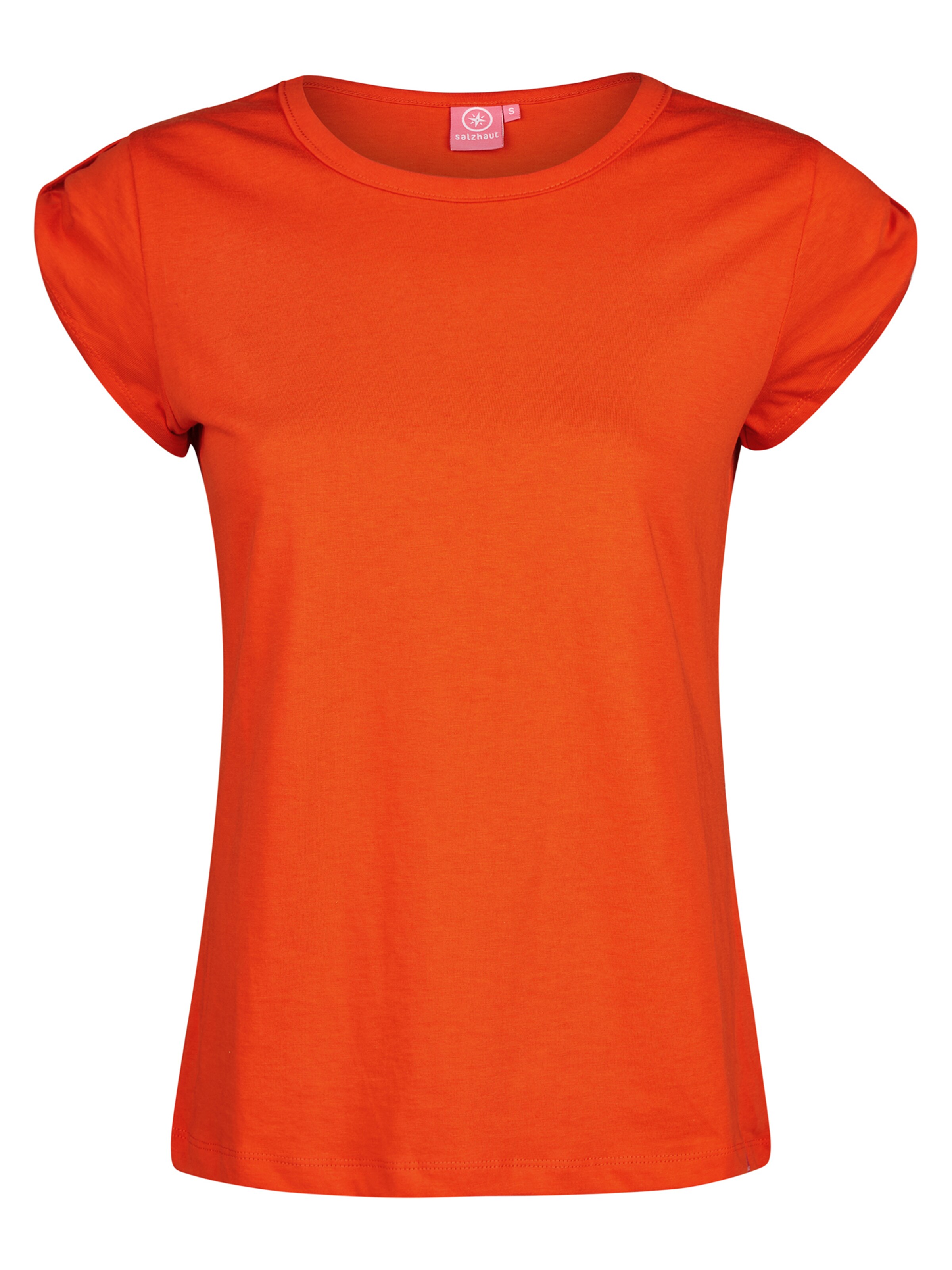 salzhaut T-Shirt 'BIIKE' in Orange: Vorderseite