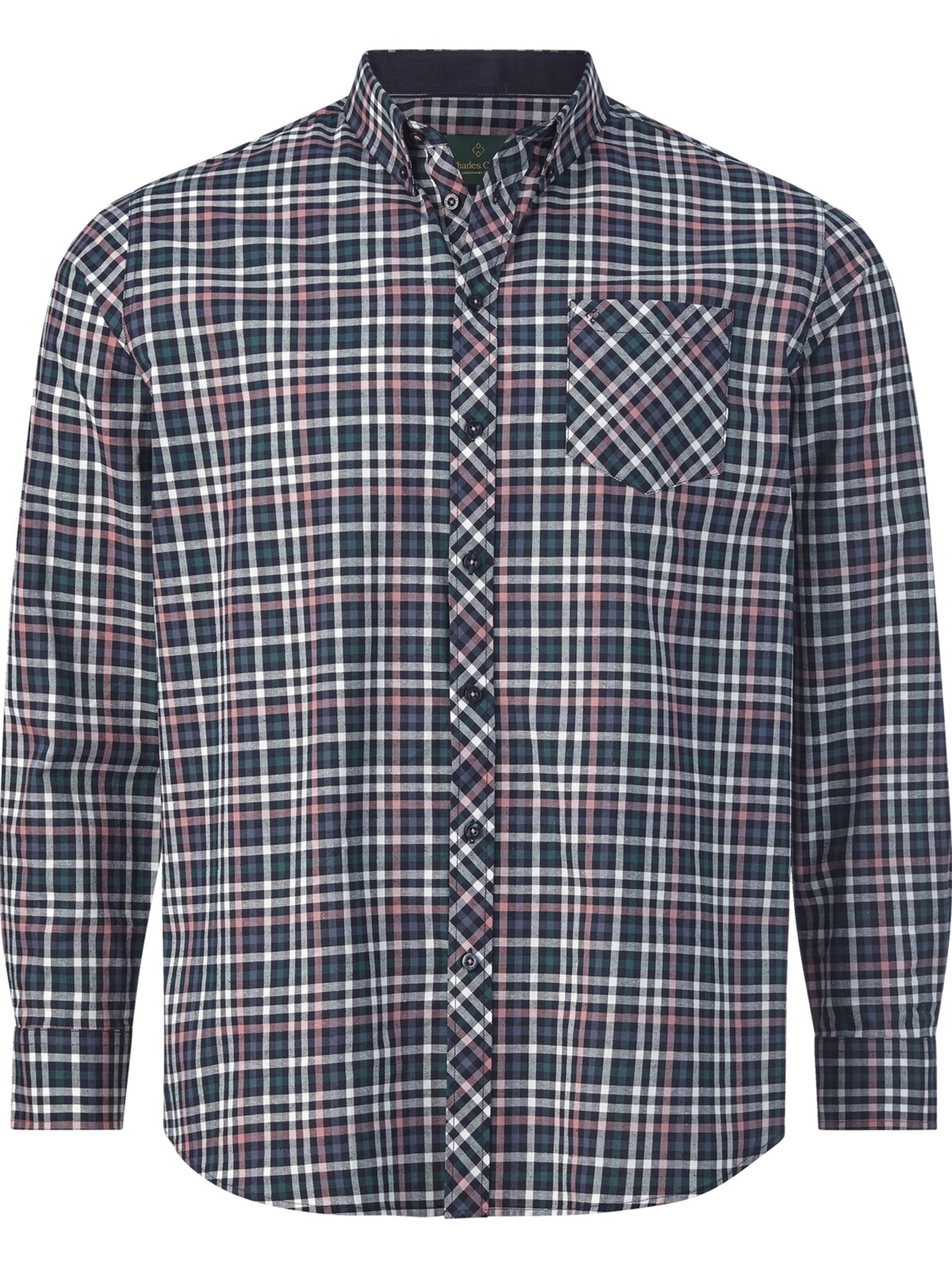 Charles Colby Comfort fit Button Up Shirt ' Duke Kipple ' in Blue