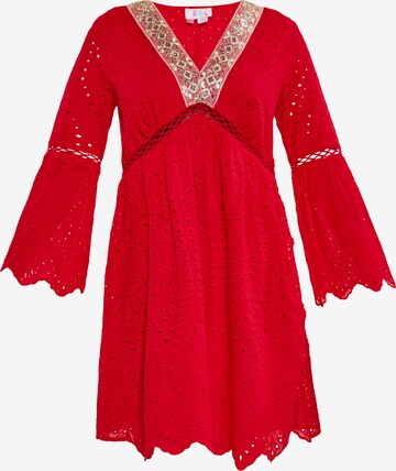 IZIA Summer Dress in Red: front