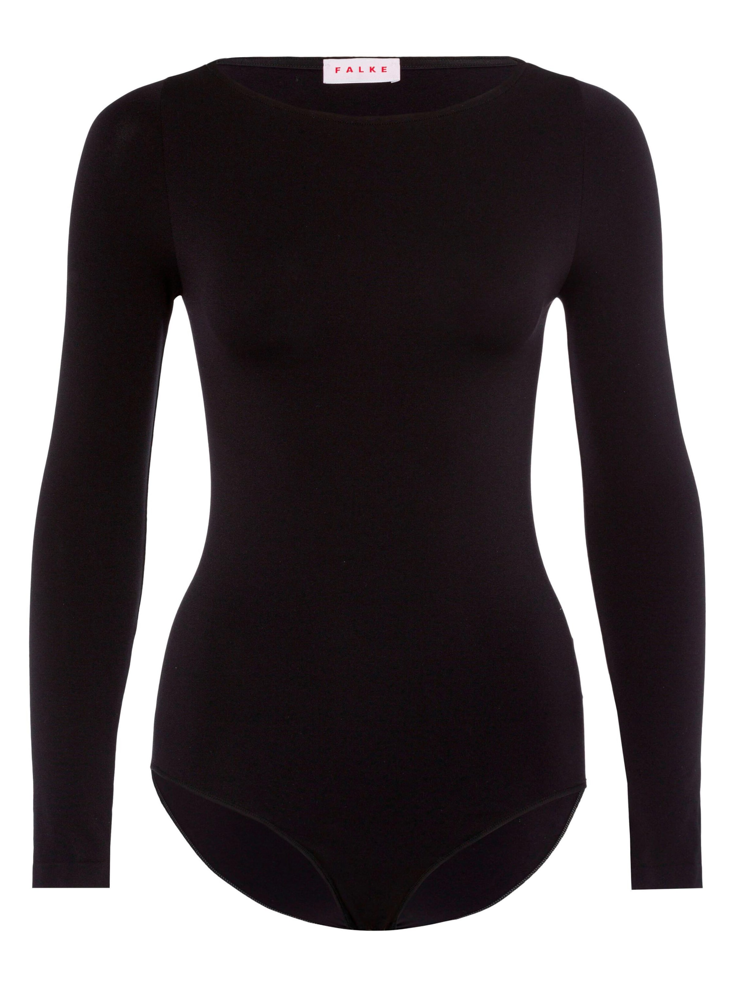 FALKE Body 'Fine Cotton'‌‌‌ in Schwarz: Vorderseite