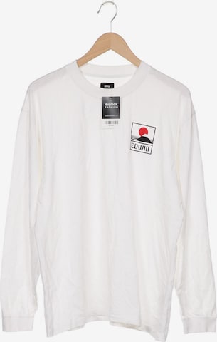 EDWIN Langarmshirt M in Weiß: predná strana