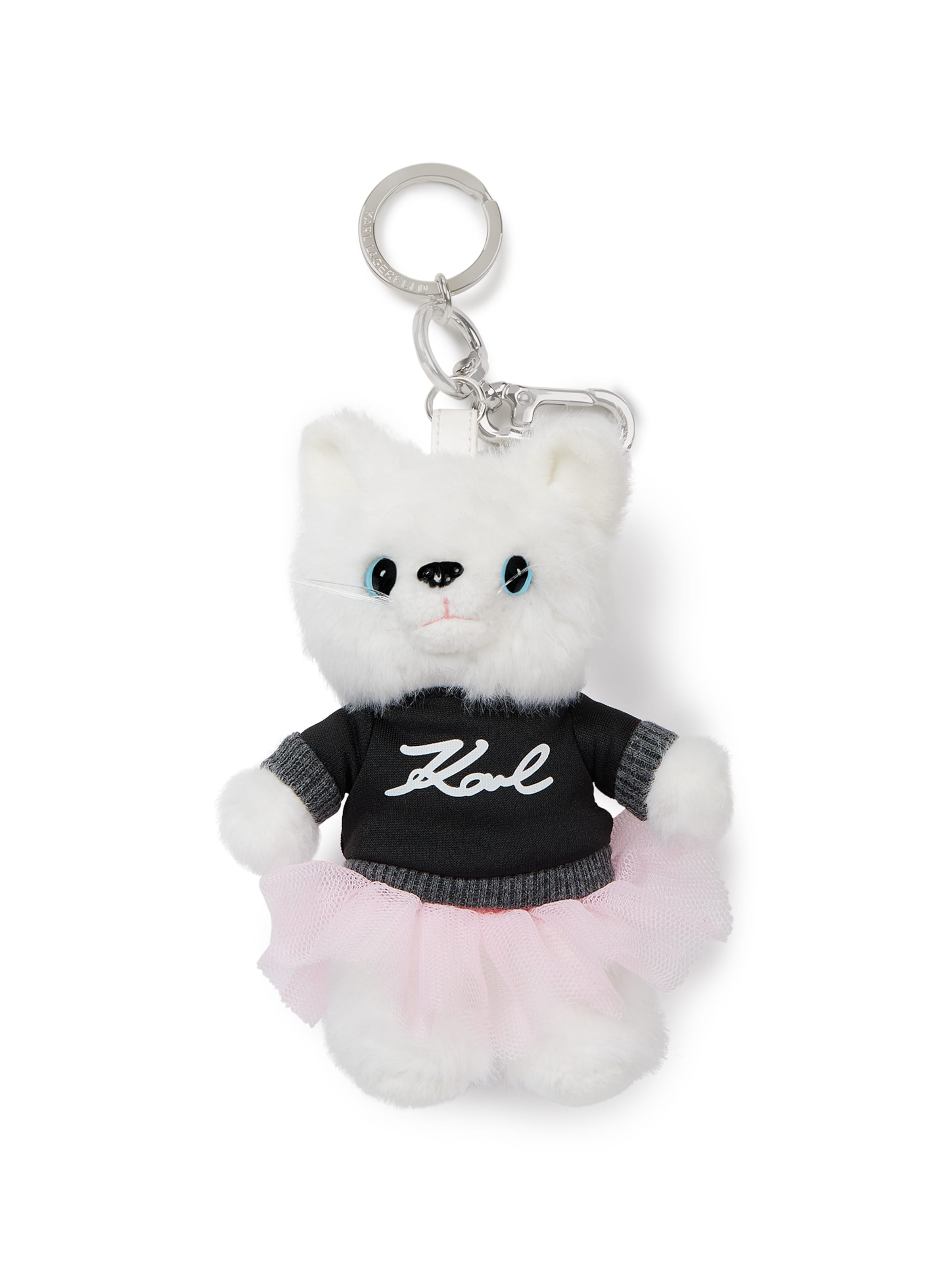 Karl Lagerfeld Avaimenperä ' Ikon Choupette Plüschtier-Schlüsselanhänger ' värissä valkoinen: etupuoli