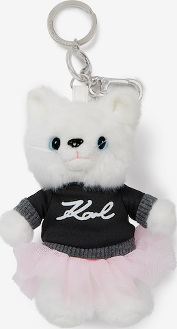 Karl Lagerfeld Avaimenperä ' Ikon Choupette Plüschtier-Schlüsselanhänger ' värissä valkoinen: etupuoli