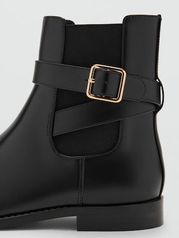 MANGO Chelsea čižmy 'Piero' - Čierna