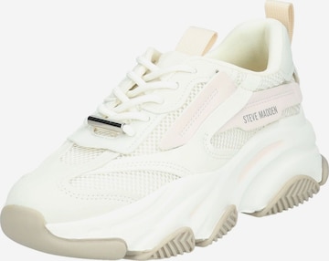 Baskets basses STEVE MADDEN en blanc : devant