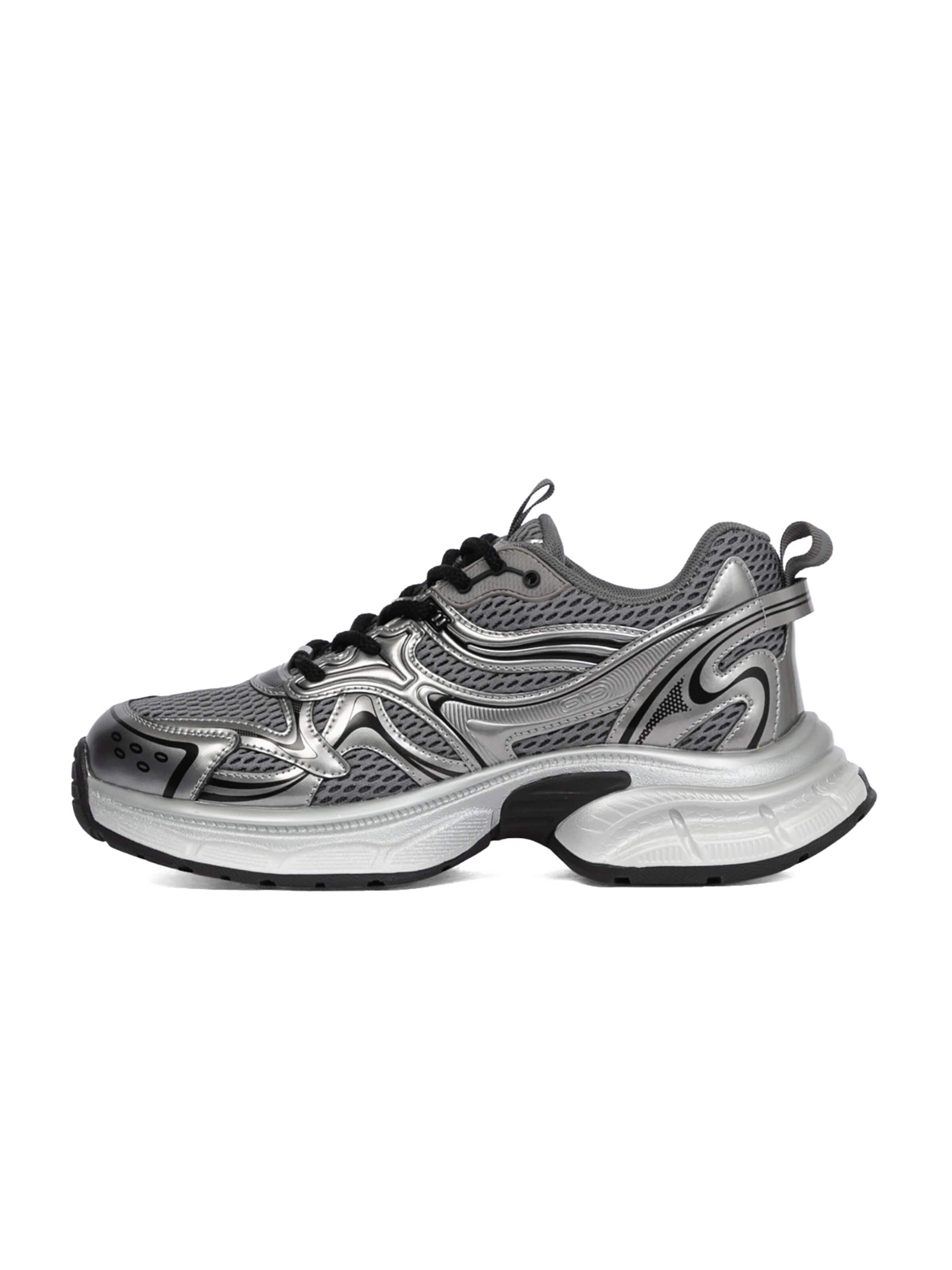 L'Arte Milano Sneakers laag in Zilver: voorkant