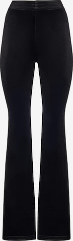 Regular Pantalon 'Velvet flared trousers' Serena Silueta en noir : devant