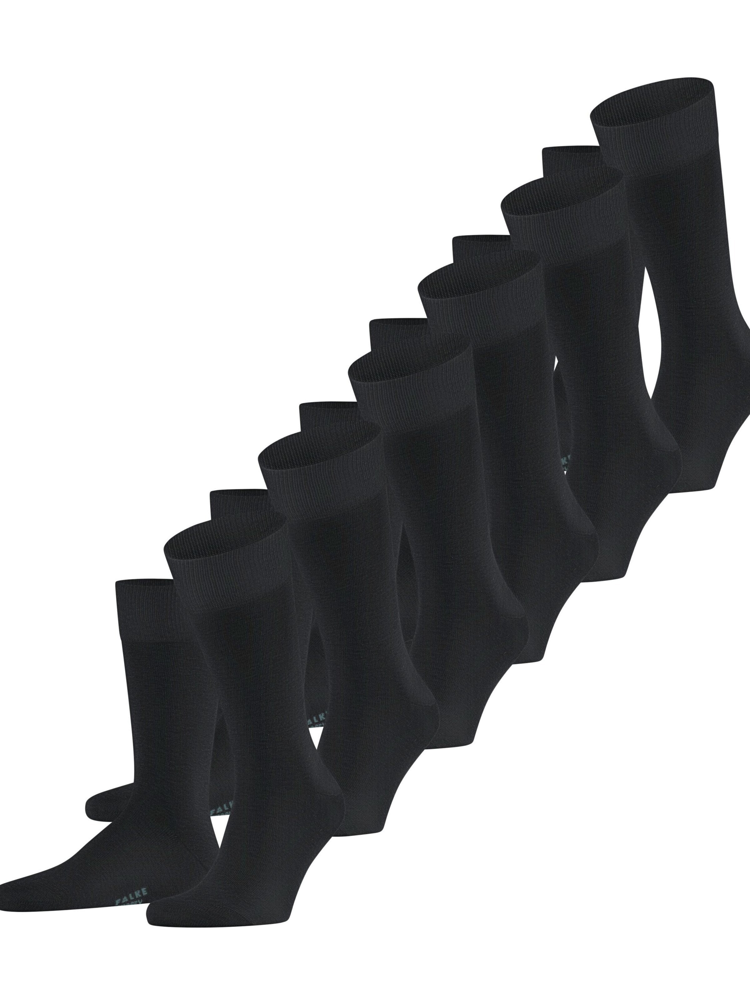 FALKE Socken 'Happy 6-Pack'‌‌‌‌‌‌ in Schwarz: Vorderseite