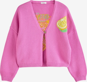 Next Neuletakki värissä vaaleanpunainen: etupuoli