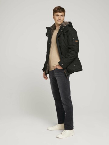 TOM TAILOR Winter jacket in Black