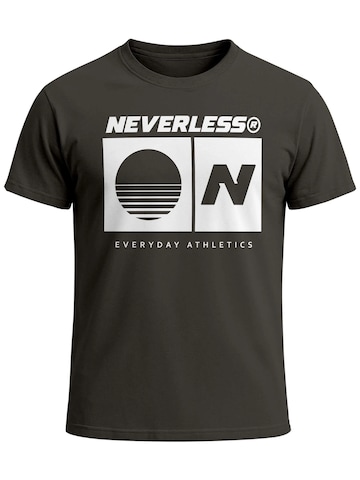Neverless Shirt 'Sunset Sport Logo' in Grey: front