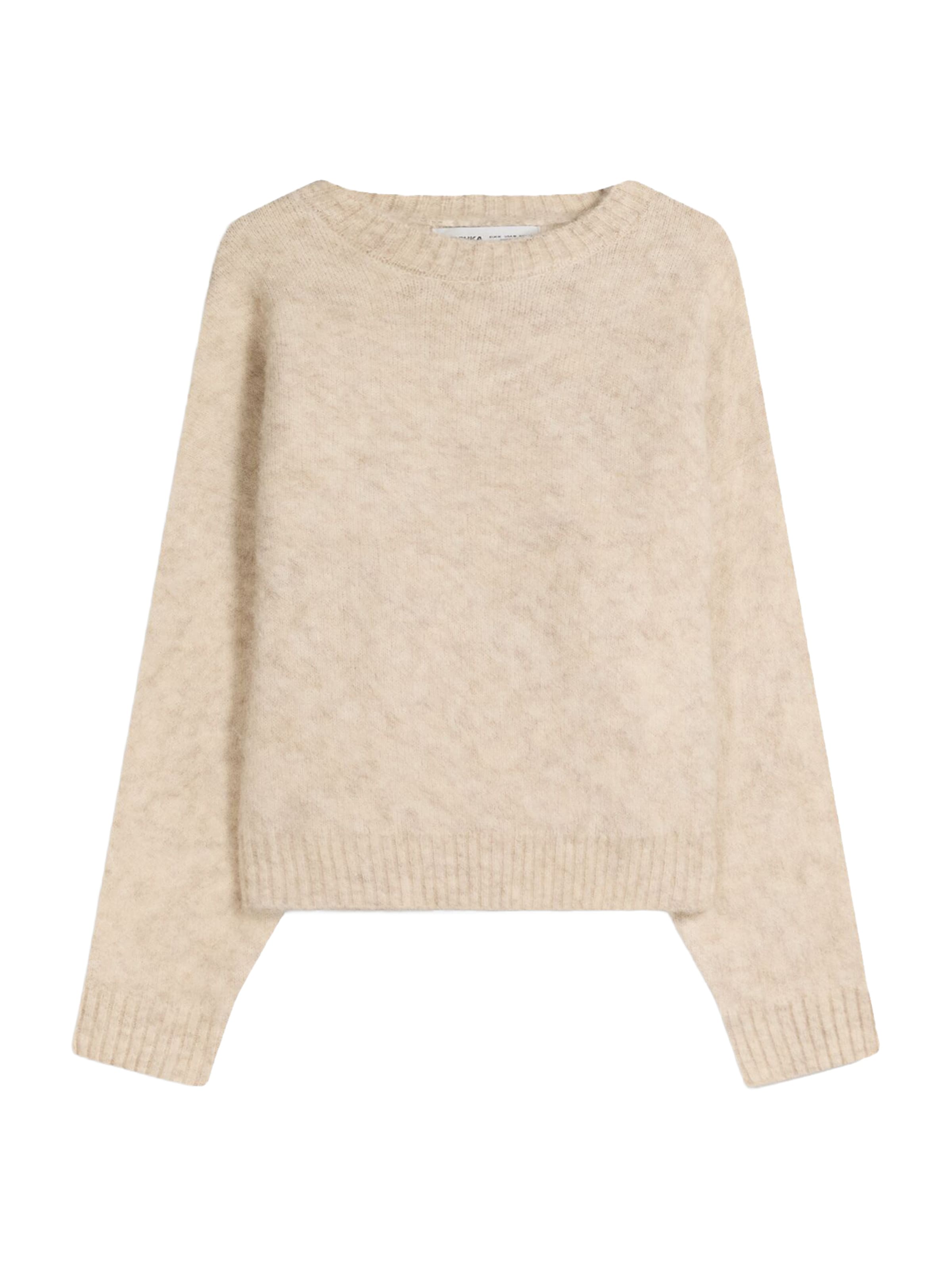 bézs melír Bershka Pulóver, Termék nézet