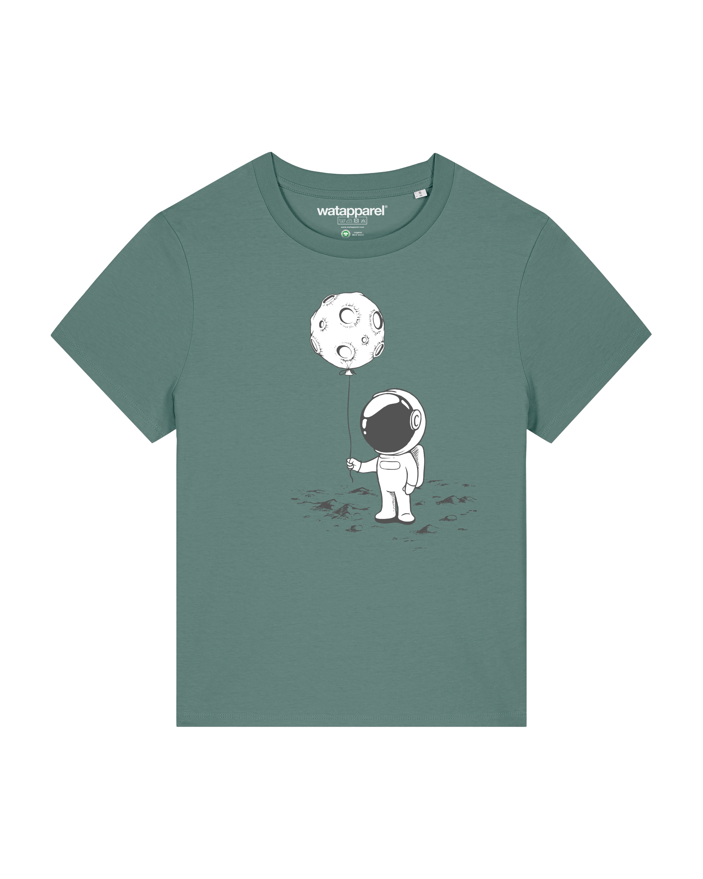 T-shirt 'Kleiner Astronaut' Watapparel en vert : devant