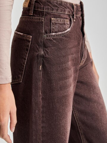 IT'S BASIC Regular Jeans 'Straight High Rise Jeans' in Bruin