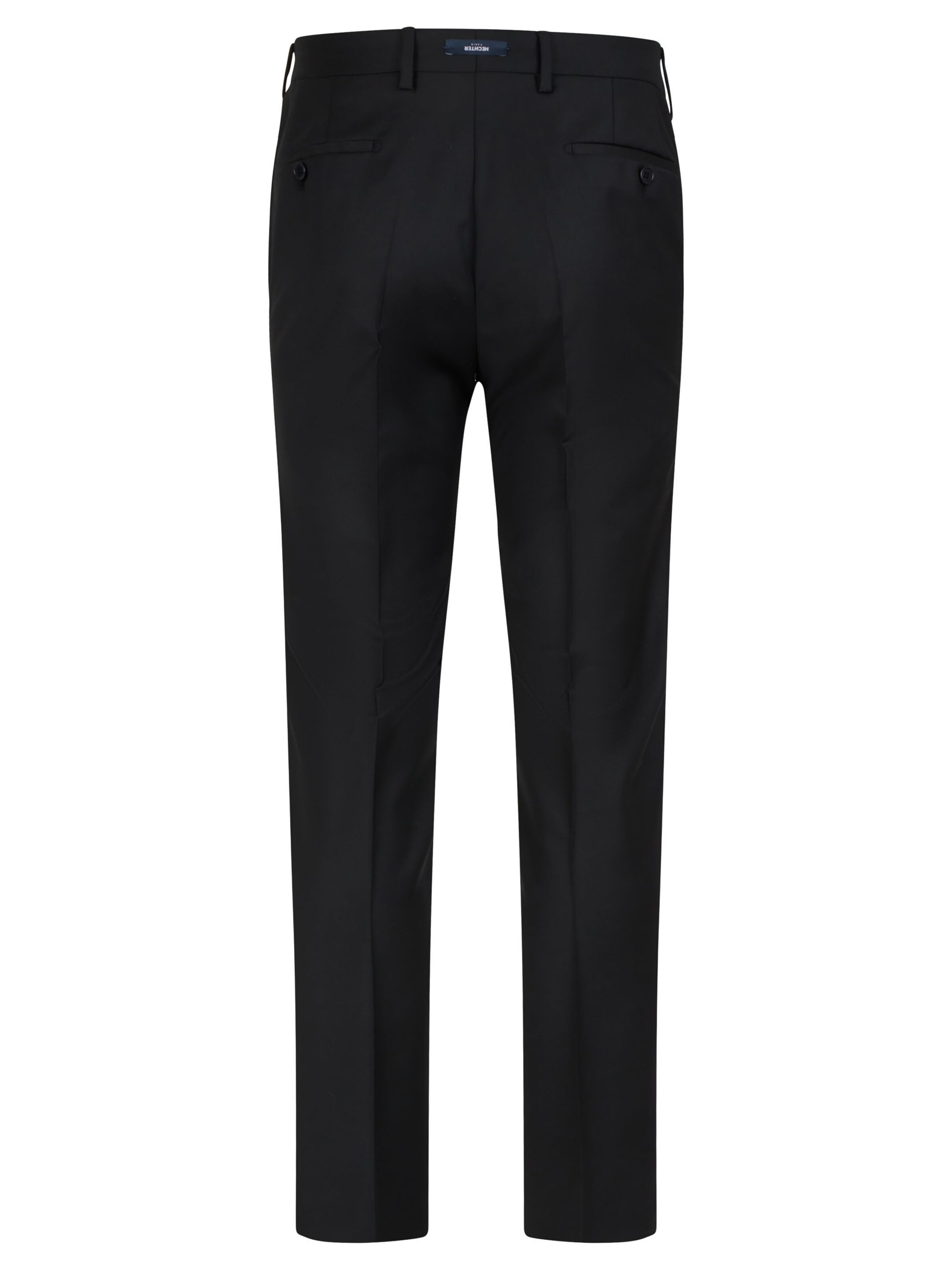 HECHTER PARIS Regular Trousers with creases in Black