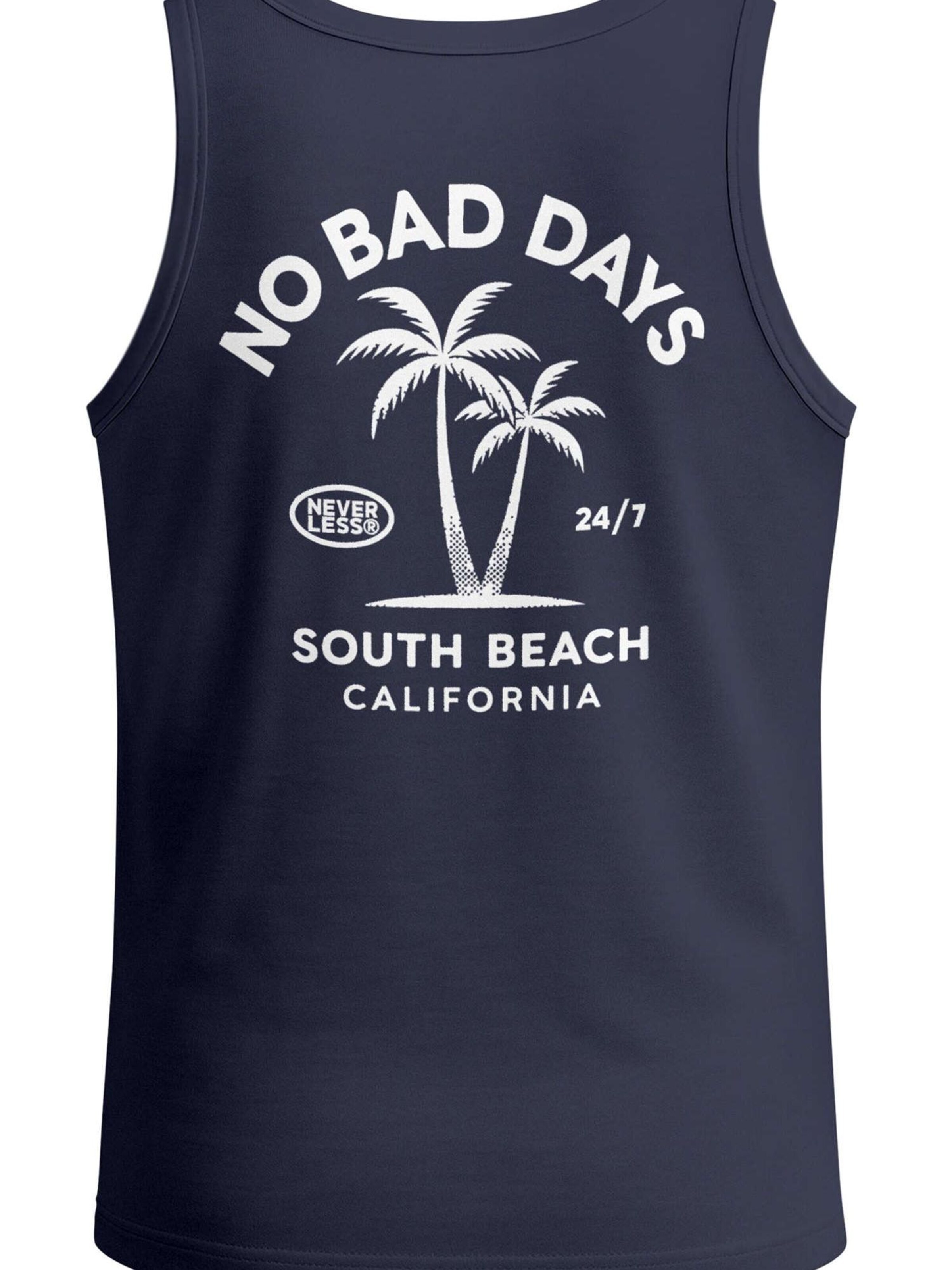 Neverless Shirt 'No Bad Days' in Blue: front