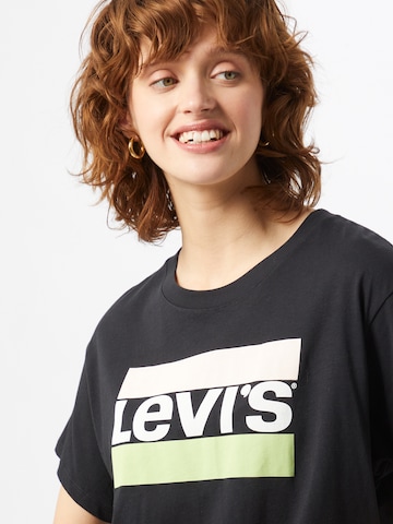 LEVI'S ® Shirt 'Graphic Varsity Tee' in Zwart
