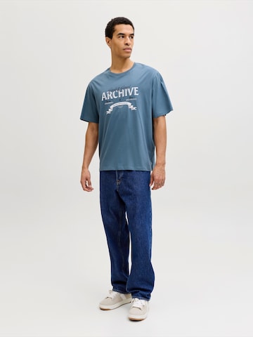 JACK & JONES Tričko 'JJEDOVER' - Modrá