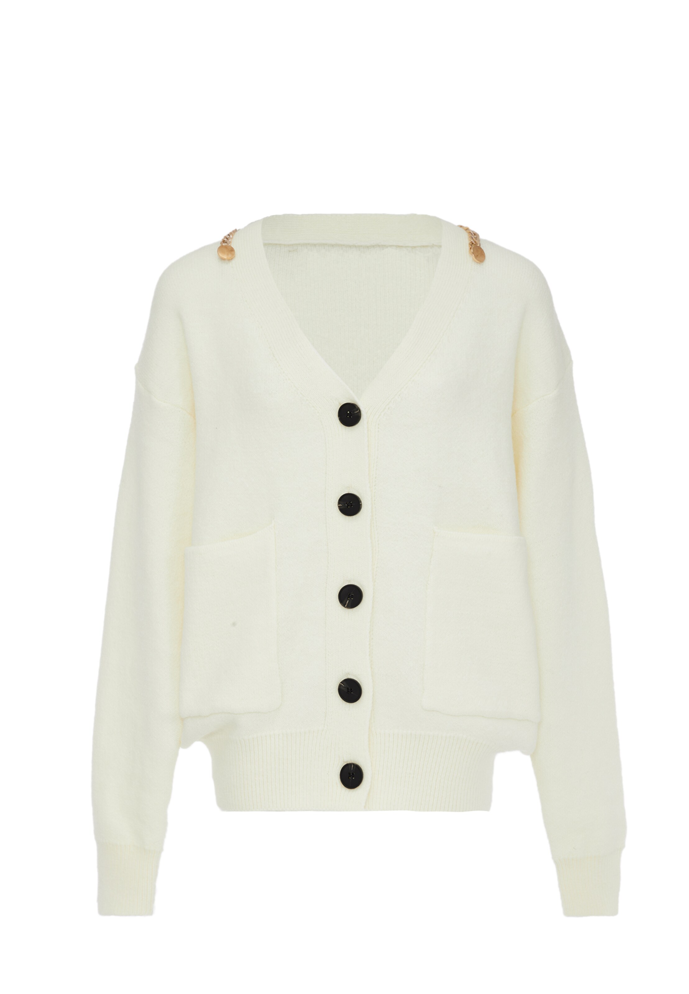 caissa - Casaco de malha em branco: frente