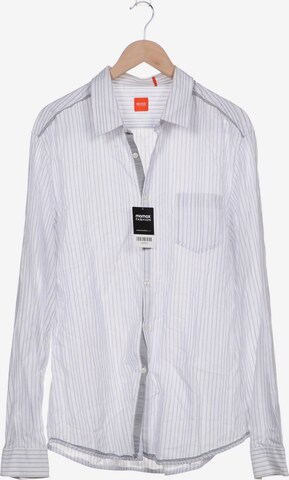 BOSS Button Up Shirt in XXL in White: front