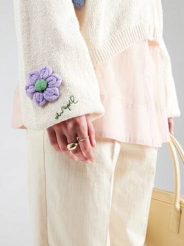 OH APRIL - Casaco de malha 'Harriet' em branco