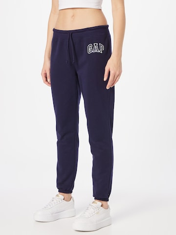 Tapered Pantaloni de la GAP pe albastru: față