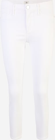 Coupe slim Jean 'MOLLY' River Island Petite en blanc : devant