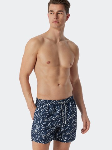 SCHIESSER Board Shorts ' Aqua ' in Blue: front