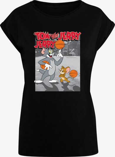 ABSOLUTE CULT T-shirt 'Tom And Jerry - Basketball Buddies' en pueblo / gris / rouge vif / noir, Vue avec produit