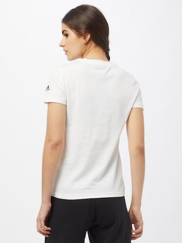 ADIDAS SPORTSWEAR - Camisa funcionais 'Essentials  Logo' em branco
