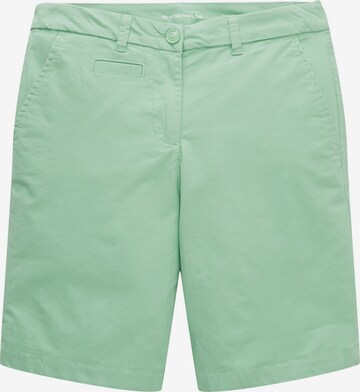 Pantalon chino TOM TAILOR en vert : devant