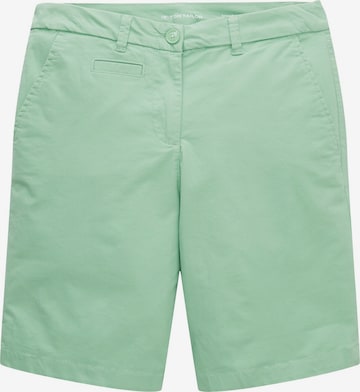 Pantalon chino TOM TAILOR en vert : devant