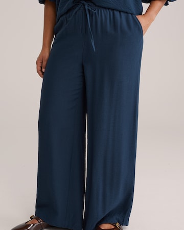 mėlyna WE Fashion Plačios klešnės Kelnės: priekis