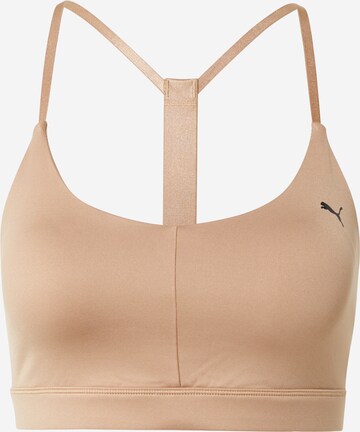 PUMA Sports Bra in Beige: front