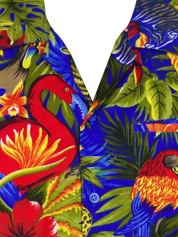 T-Shirt 'Jungle' King Kameha en bleu