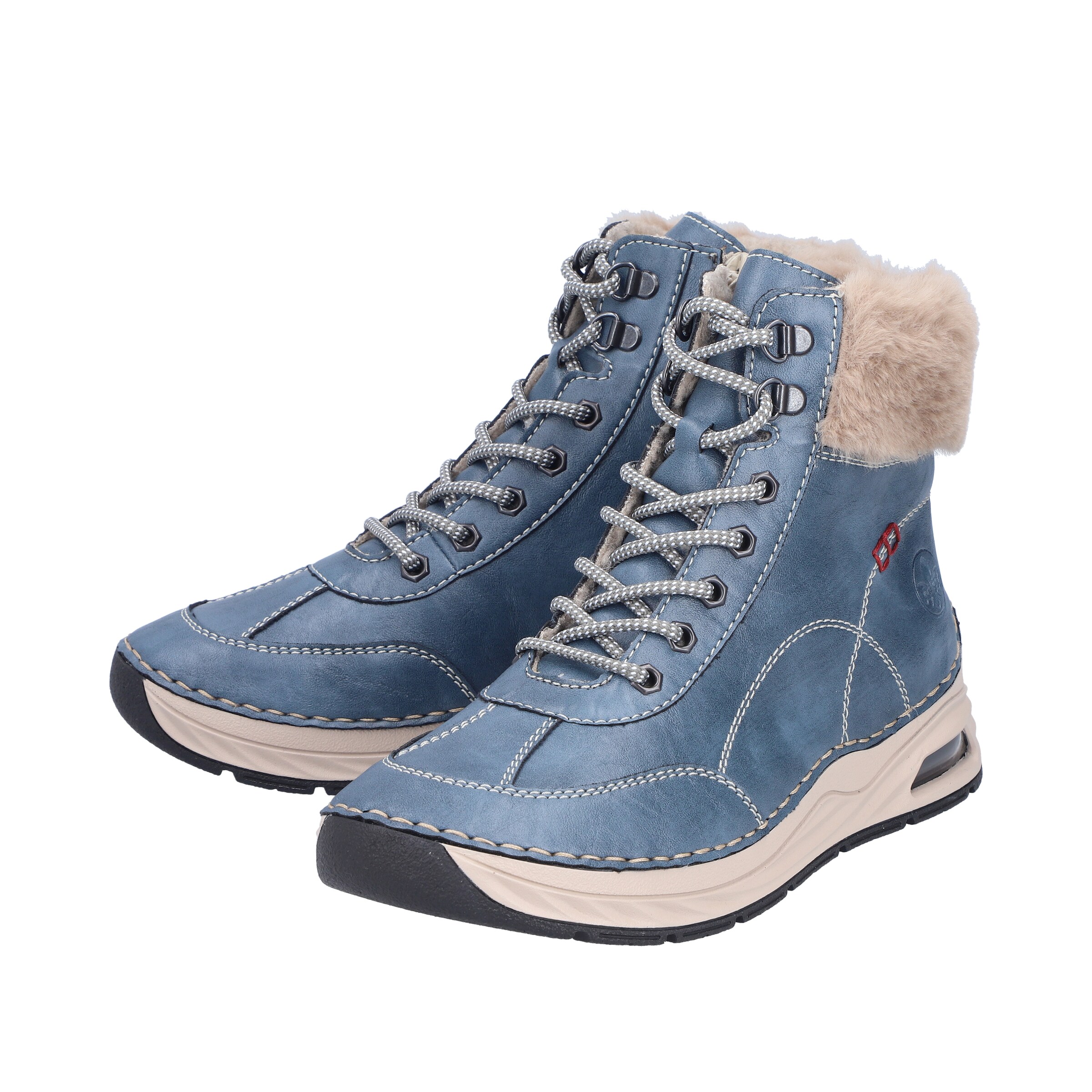 Rieker Lace-Up Boots '44530' in Blue