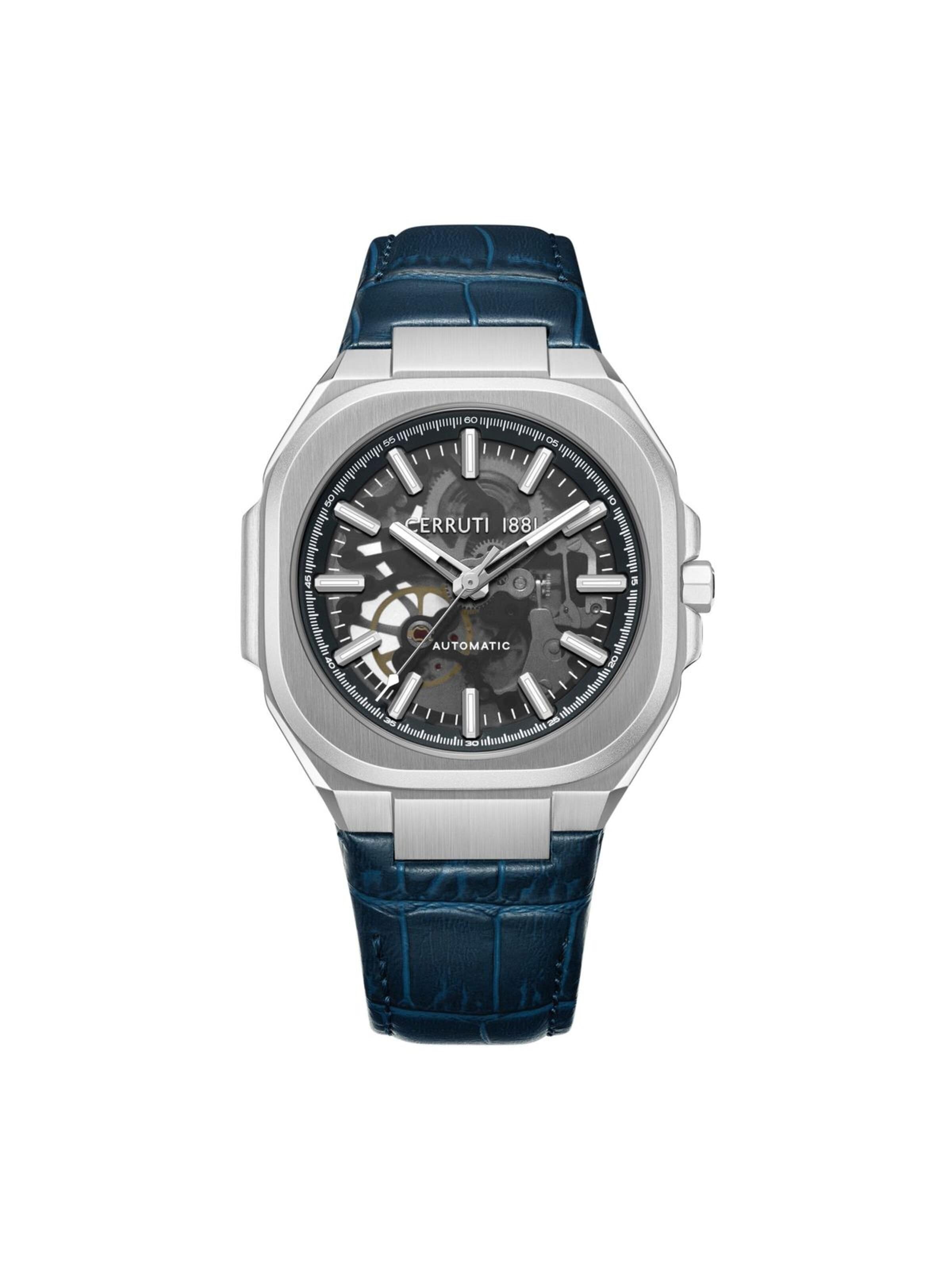 Montre à affichage analogique 'Leadri' CERRUTI 1881 en bleu : devant