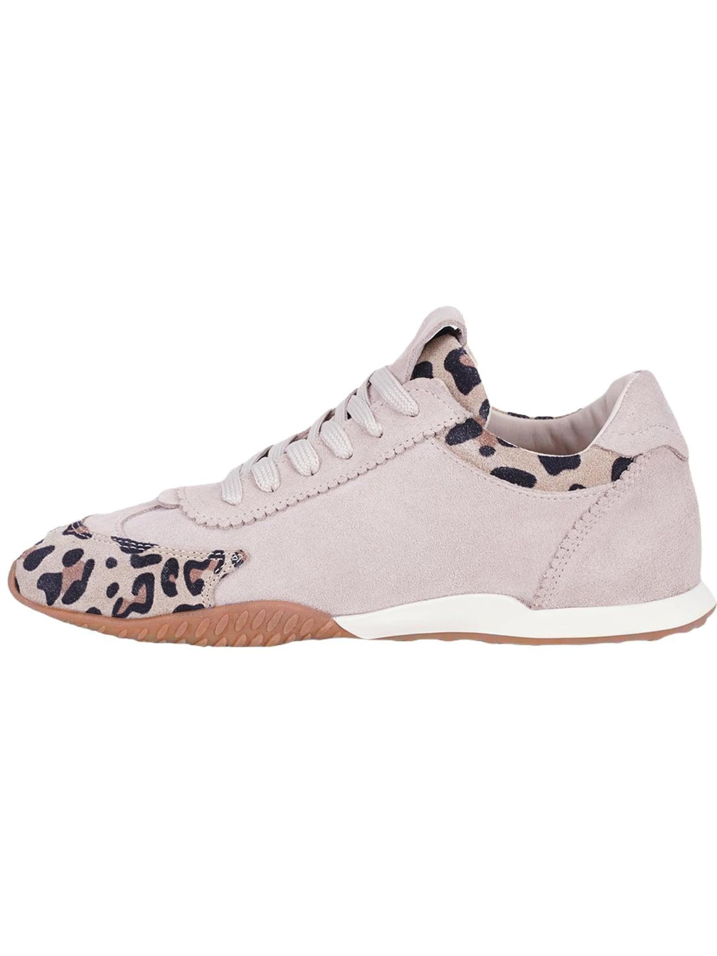 Desa - Zapatillas deportivas bajas 'DESA Damen-Sneaker aus Wildleder mit Leopardenmuster' en beige: frente