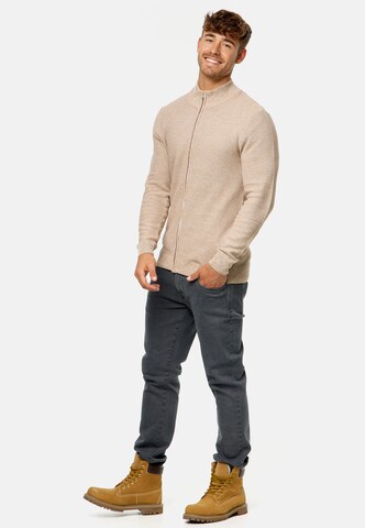 INDICODE JEANS Knit Cardigan in Beige