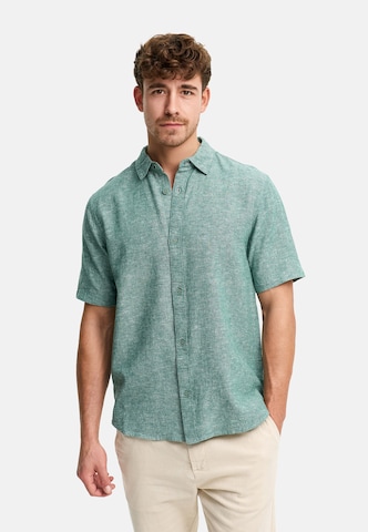 INDICODE JEANS Hemd 'Lino' in Grün: Vorderseite