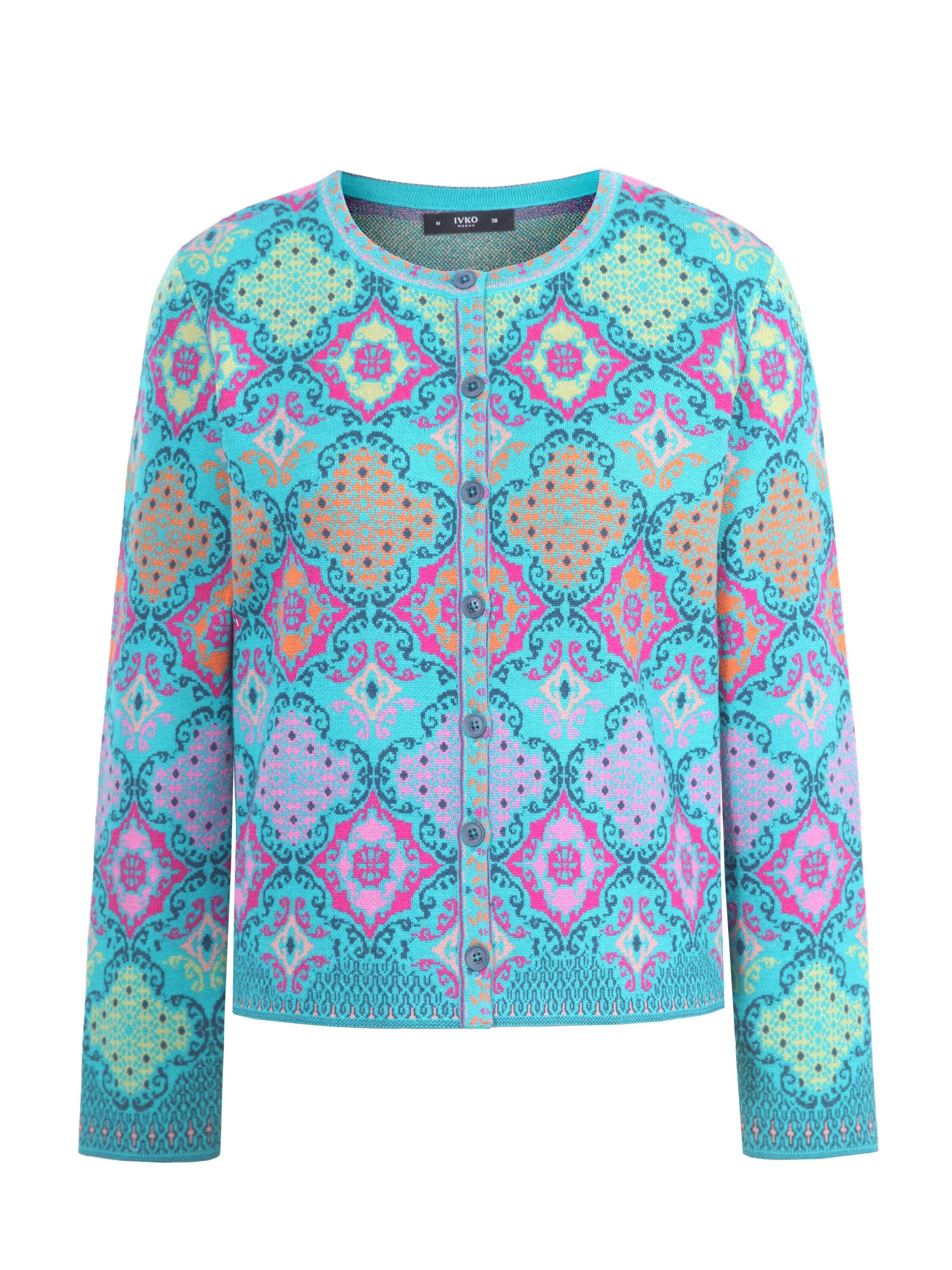 IVKO Woman Knit Cardigan in Blue: front