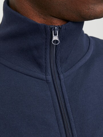 JACK & JONES Zip-Up Hoodie 'Epaulos' in Blue