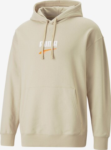 PUMA Sweatshirt 'Downtown' in Beige: predná strana